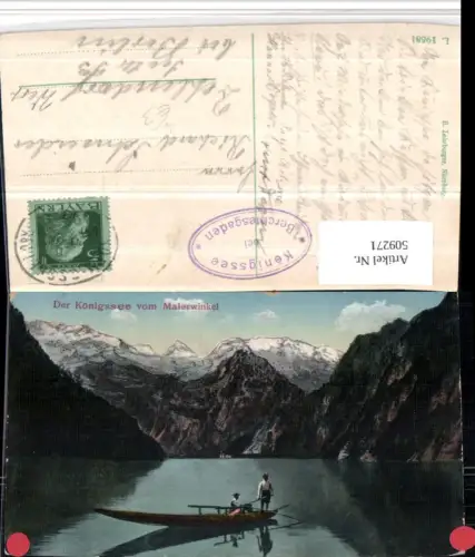 509271,Königssee See b. Schönau Zille Boot Bergkulisse