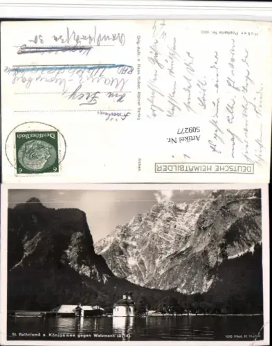 509277,St. Batholomä am Königsee b. Schönau Bergkulisse pub H. Huber 1010