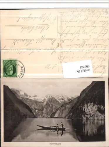 509282,Königssee See b. Schönau Zille Boot Bergkulisse