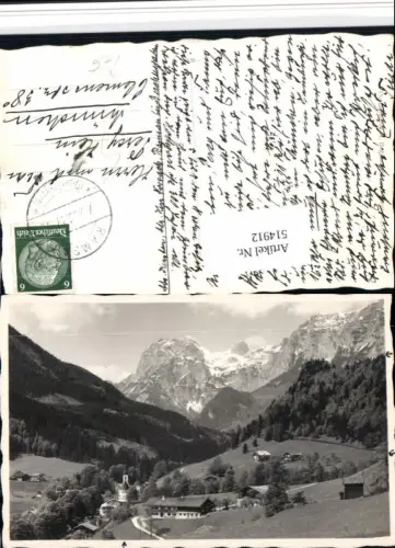 514912,Ramsau b. Berchtesgaden Totale Bergkulisse pub H. Gutjahr