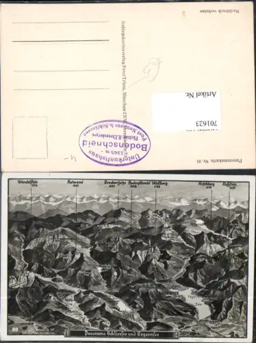 701623 Panoramakarte 88 Neuhaus bei Schliersee Tegernsee Vogelschau