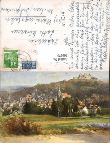 569273,Künstler AK Coburg mit der Veste