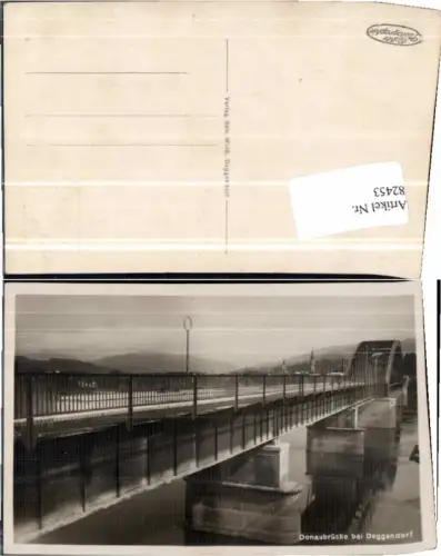 82453,Donaubrücke b. Deggendorf 1930