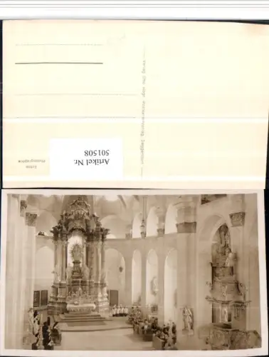 501508,Deggendorf Kirche Innenansicht Altar Kanzel