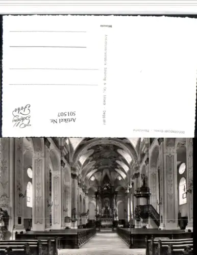 501507,Deggendorf an d. Donau Pfarrkirche Kirche Innenansicht