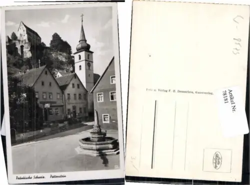 78181,Pottenstein bei Hersbruck Brunnen Marktplatz