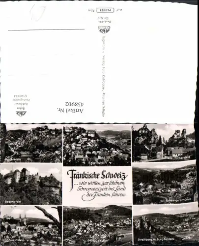 458902,Pottenstein Egloffstein Moggendorf Gößweinstein Mehrbildkarte