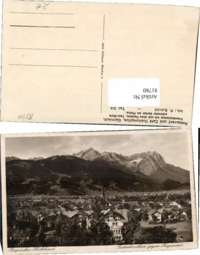 81780,Partenkirchen Garmisch g. Zugspitze 1920