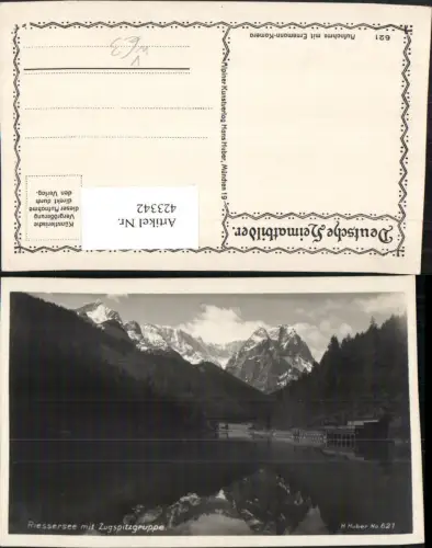 423342,Riessersee See b. Garmisch m. Zugspitze Bergkulisse pub H. Huber 621