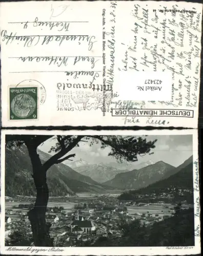 423427,Mittenwald Totale geg. Süden Bergkulisse pub H. Huber 44