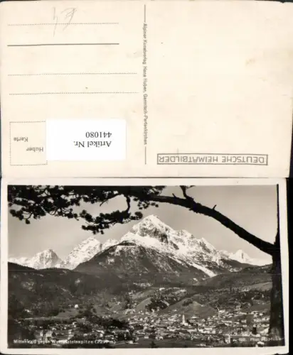 441080,Mittenwald Totale geg. Wetterstein Bergkulisse pub H. Huber 522