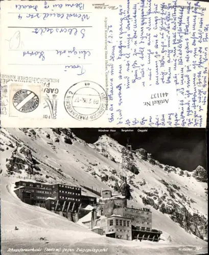 441137,Schneefernerhaus b. Garmisch geg. Zugspitze Winterbild pub H. Huber 764