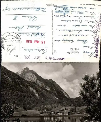 441162,Lautersee See b. Mittenwald geg. Wetterstein Bergkulisse pub H. Huber 70