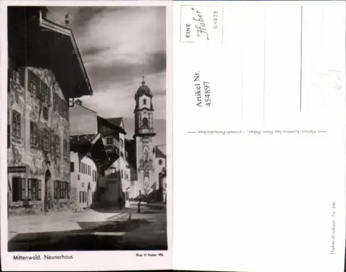454897,Mittenwald Neunerhaus Kirche pub Foto H. Huber 486