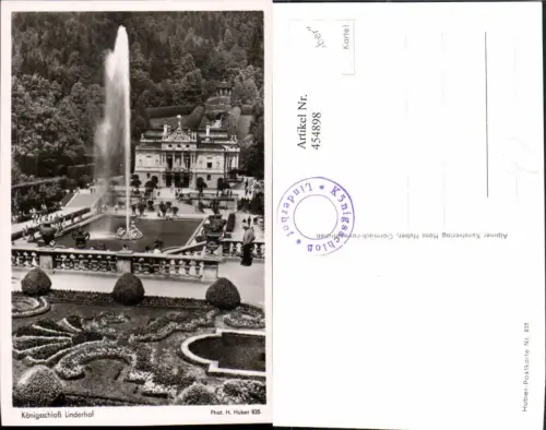 454898,Ettal Königsschloss Linderhof Fontäne pub H. Huber 835
