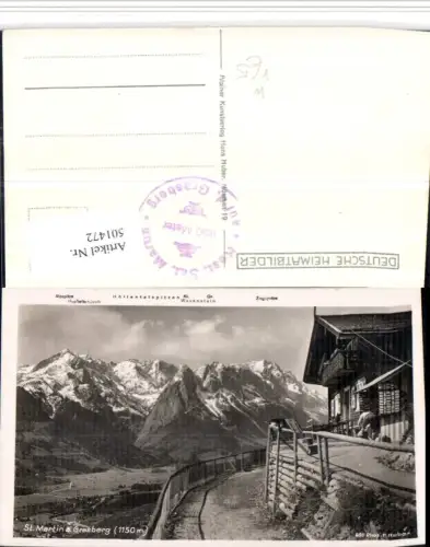 501472,St. Martin am Grasberg b. Garmisch Bergkulisse pub H. Huber 631