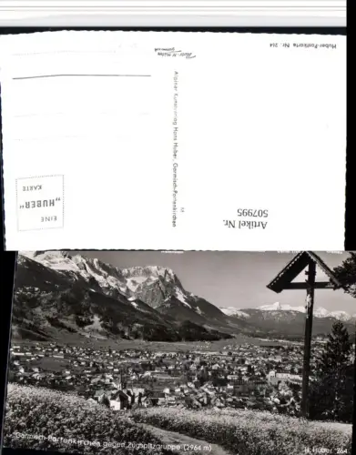507995,Garmisch-Partenkirchen Totale geg. Zugspitze Marterl pub H. Huber 264