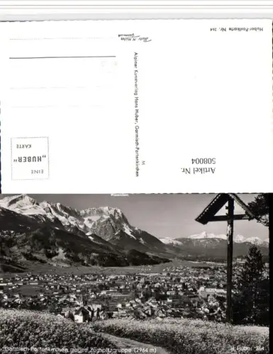 508004,Garmisch-Partenkirchen Totale geg. Zugspitze Marterl pub H. Huber 264