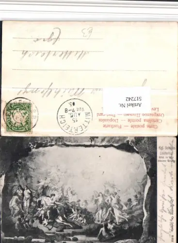 517242,Schloss Linderhof b. Ettal Bild in der blauen Grotte pub Dr. Trenkler 21815