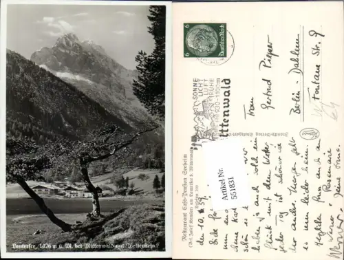 551831,Mittenwald in Oberbayern Lautersee Wetterstein n. Dahlem Berlin