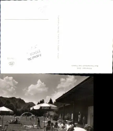 557424,Mittersee Bad Bad Faulenbach bei Füssen Allgäu Reklame Bluna Sonnenschirm