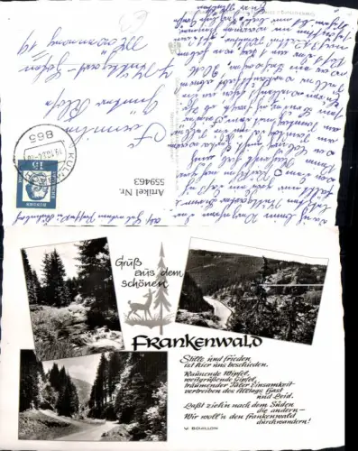 559463,Mehrbild Ak Frankenwald Text V. Bouillon Kulmbach