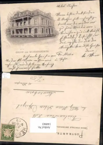 144943,Gruss aus Wohmbrechts bei Hergatz Gasthaus Paul Lingg 1908 Lindau