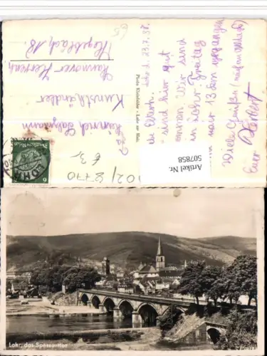 507858,Lohr am Main Teilansicht Brücke