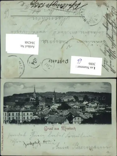 384248.Mond Litho Gruß aus Miesbach Totale