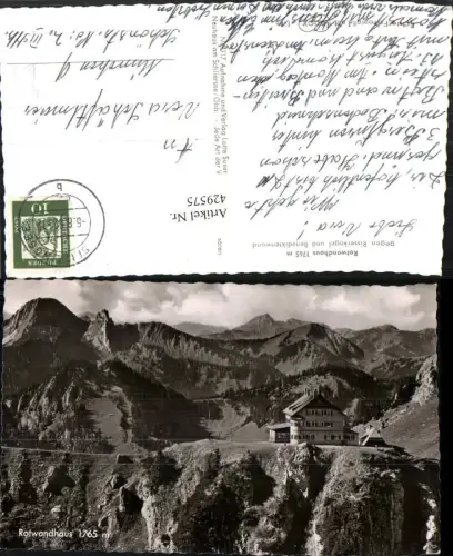 429575,Rotwandhaus Berghütte b. Schliersee geg. Risserkogel Bergkulisse