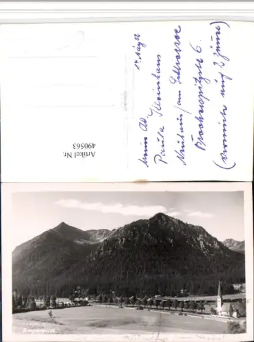 490563,Brecherspitze b. Neuhaus Schliersee Kirche Bergkulisse