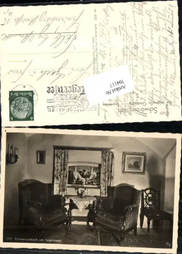 704117 Schwärzenbach Gasthaus bei Tegernsee Stube Interieur