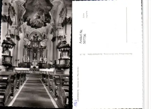 507736,Amorbach Pfarrkirche Kirche Innenansicht