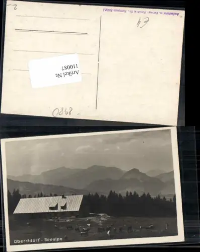 110087,RAR FotoAK Oberstdorf Seealpe Allgäu 1930