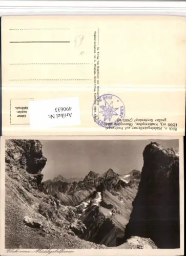 490633,Blick vom Mädelegabelferner b. Oberstdorf Bergkulisse