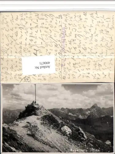 490671,Foto AK Nebelhorn b. Oberstdorf Bergkulisse