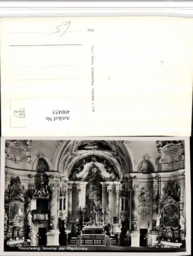 490455,Nesselwang Pfarrkirche Kirche Innenansicht