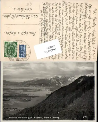 542889,Blick vom Falkenstein g. Weißensee Füssen Säuling Pfronten