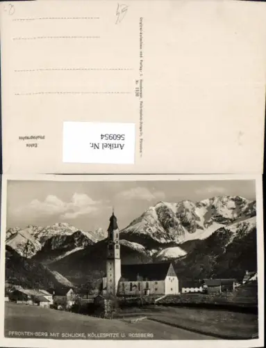 560954,Foto Ak Pfronten Pfronten-Berg m. Schlicke Köllespitze u. Rossberg