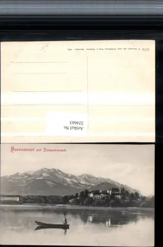 324663,Herreninsel m. Kampenwand Bergkulisse Zille Boot
