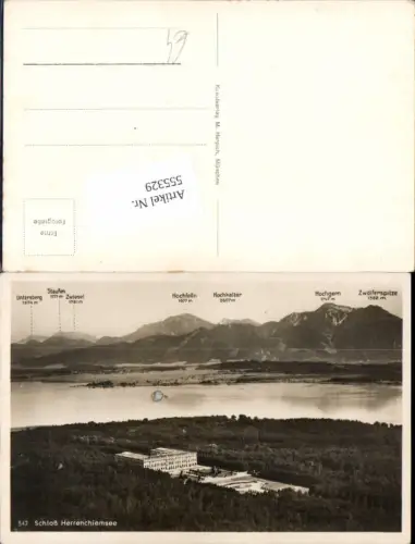 555329,Fliegeraufnahme Herrenchiemsee Chiemsee Prien Lk Rosenheim
