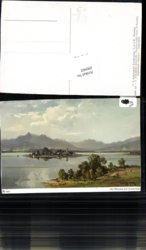 690902 Künstler AK F. Halberg Krauss Chiemsee Chiemgau Fraueninsel pub Ackermann 4164
