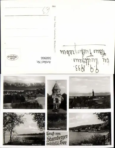 560966,Mehrbild Ak Starnbergersee Votivkapelle b. Berg Panorama Dampfersteg