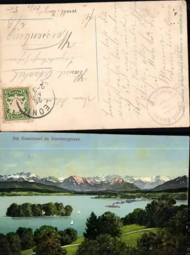 702713 Starnberg am Starnbergersee Roseninsel gel Weissenburg
