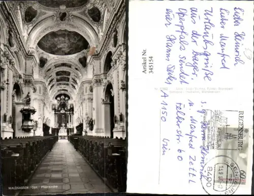 345154,Waldsassen Pfarrkirche Kirche Innenansicht