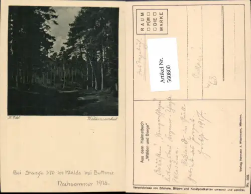 560800,H. Ebel Partie bei Buttmer 1916 Walde pub Wiechmann