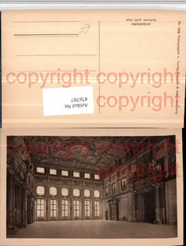 476707,Augsburg Rathaus Goldener Saal Innenansicht