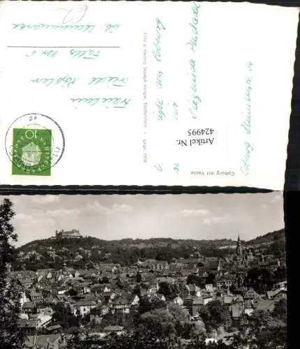 424995,Coburg Totale m. Veste Festung Burg