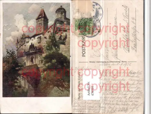 476501,Künstler AK Wiegh Coburg Veste Festung