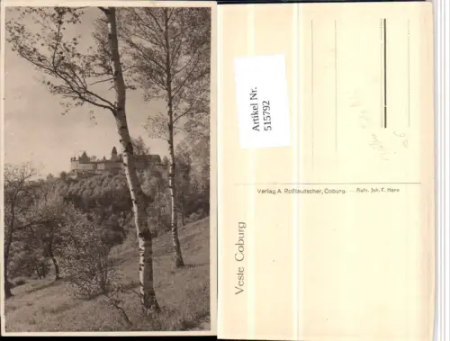 515792,Seltene Foto AK Coburg Veste Burg